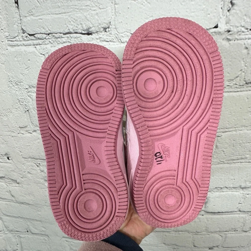 Nike force one low top baby pink and white size 6